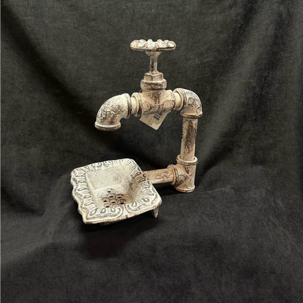 Farmhouse Decor Vintage Style Faucet Soap Dish - Picture 2 of 7